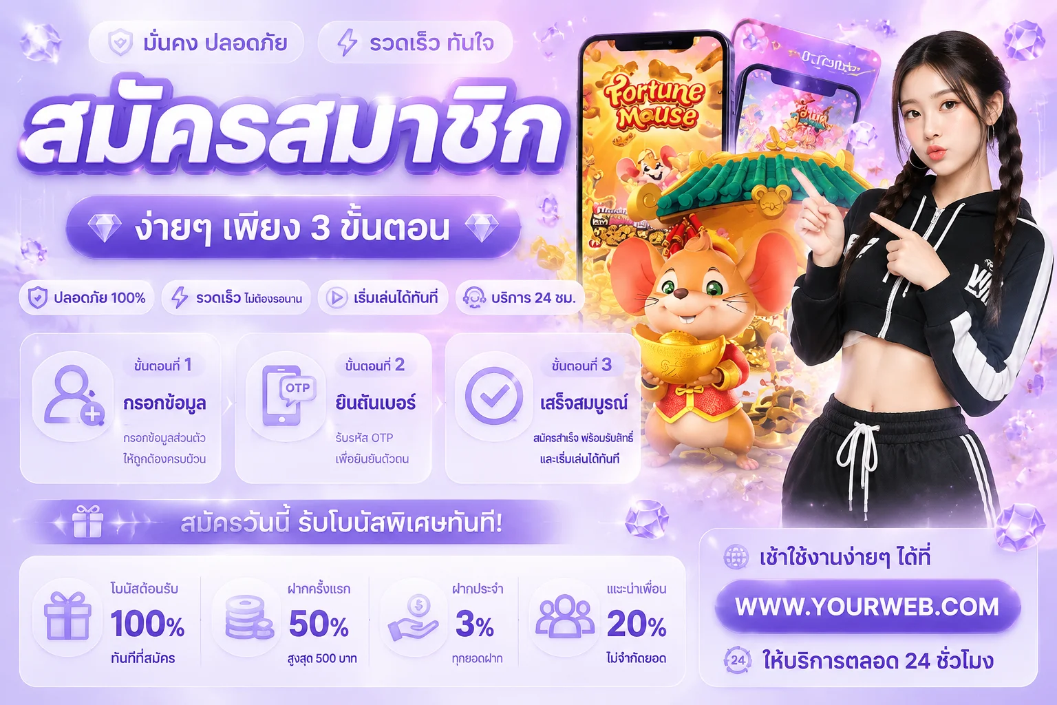 ขั้นตอนสมัครสมาชิกและเข้าสู่ระบบ 77WYNN บนมือถือ